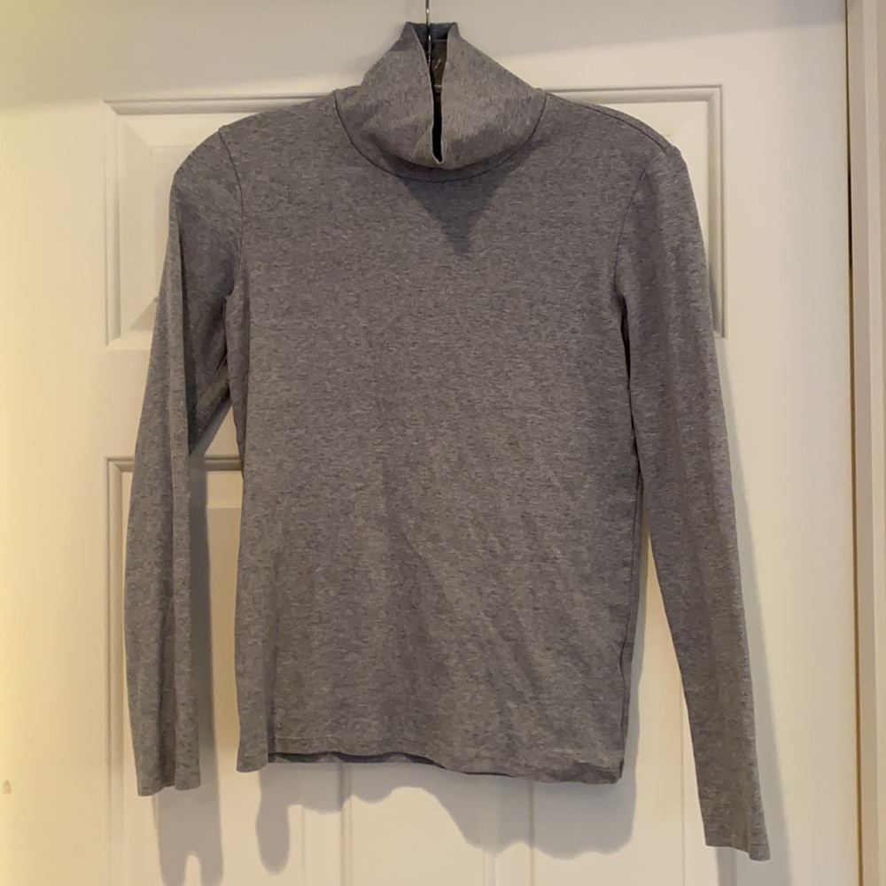 Grey Cotton Turtleneck